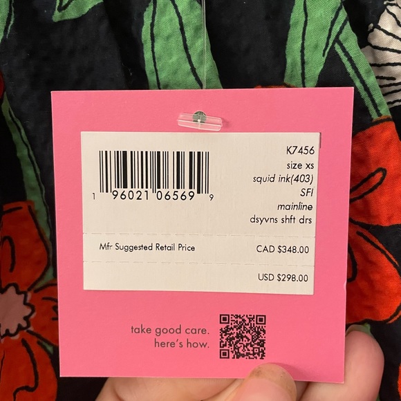 🌸 Kate Spade floral shift XS dress - Picture 4 of 7